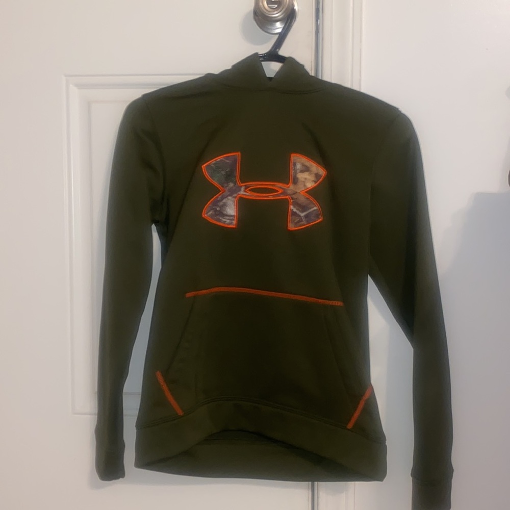 Boys YMD Under Armor Green/Camo Hoodie